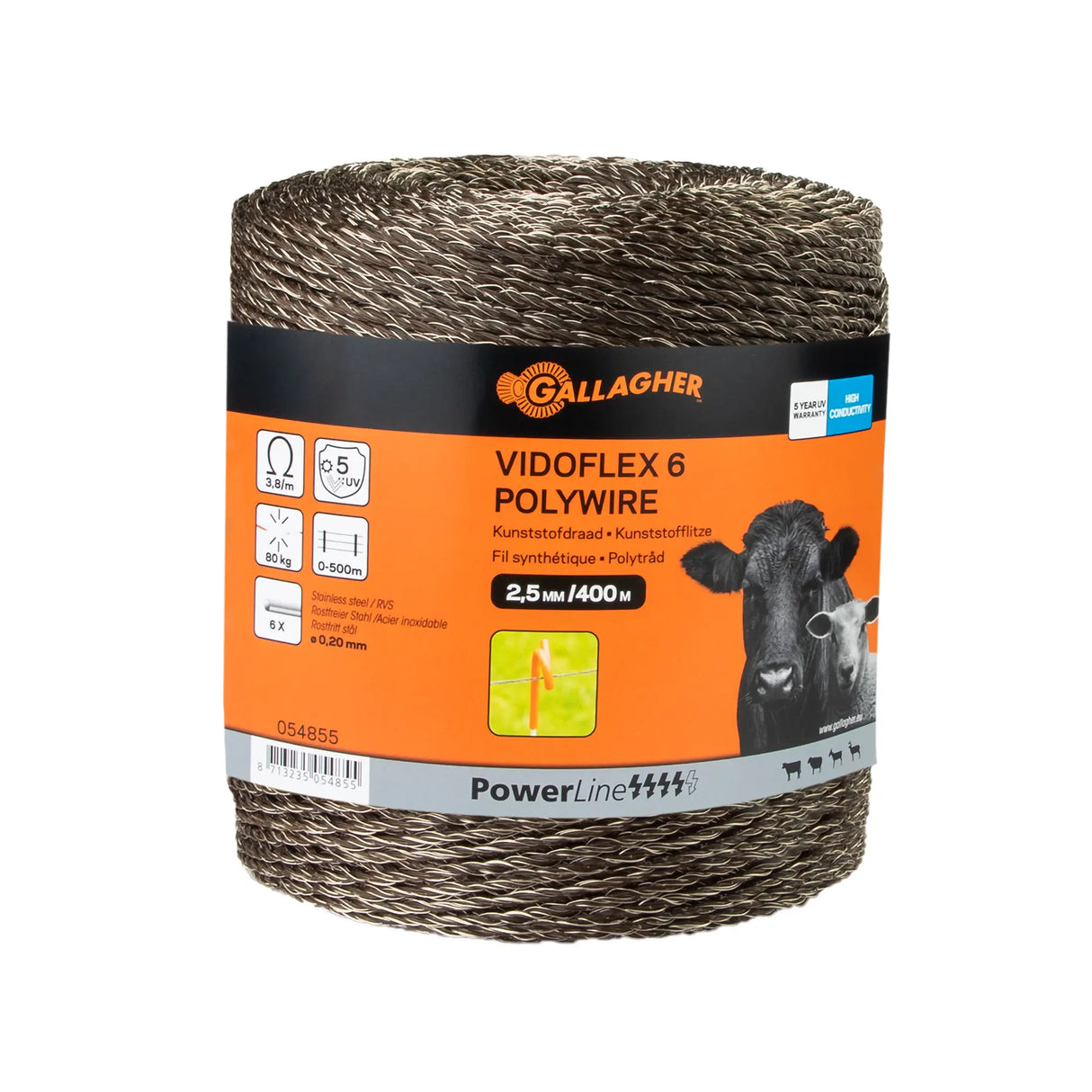 Gallagher Vidoflex 6 PowerLine Terra - Sustainable 400m