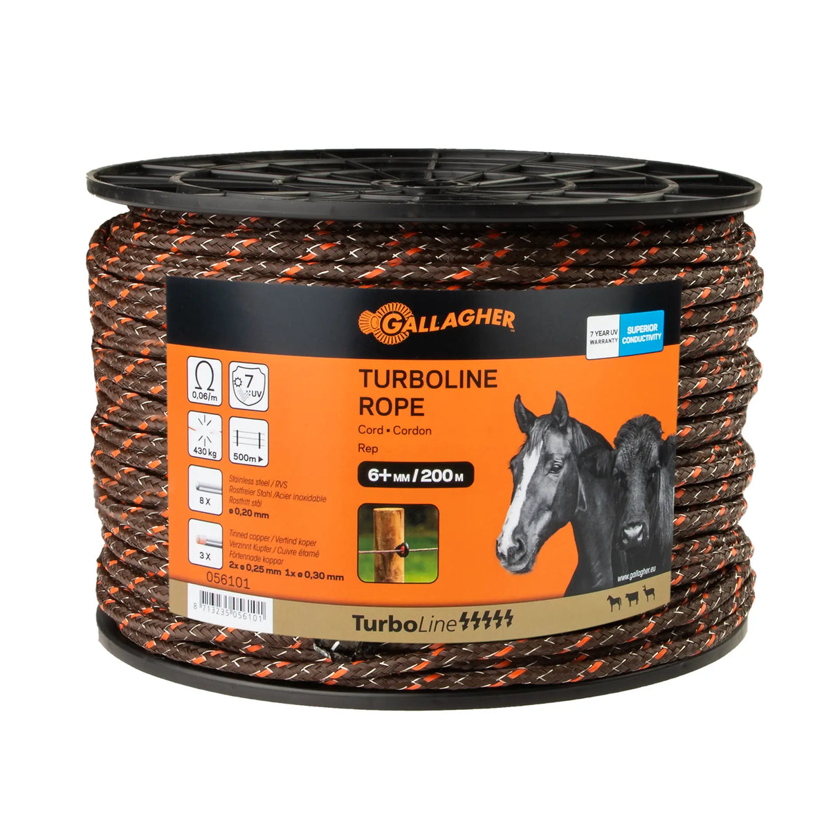 Gallagher TurboLine Cord Terra 200m - Long-lasting Safety