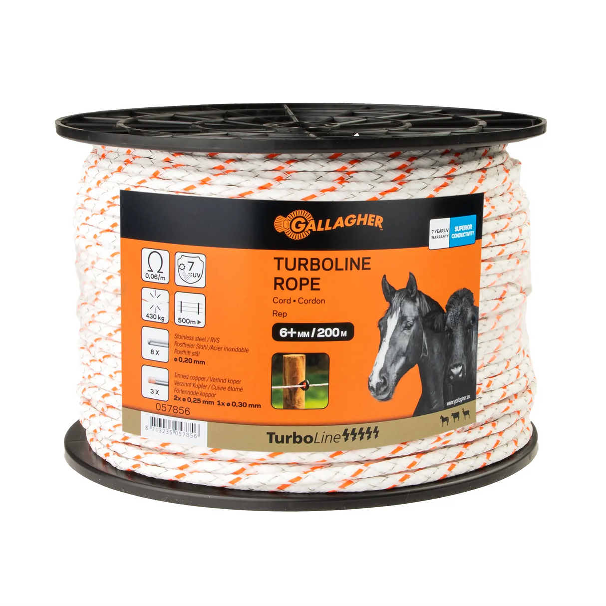 Gallagher TurboLine Cord White 200m - Safe and Sustainable