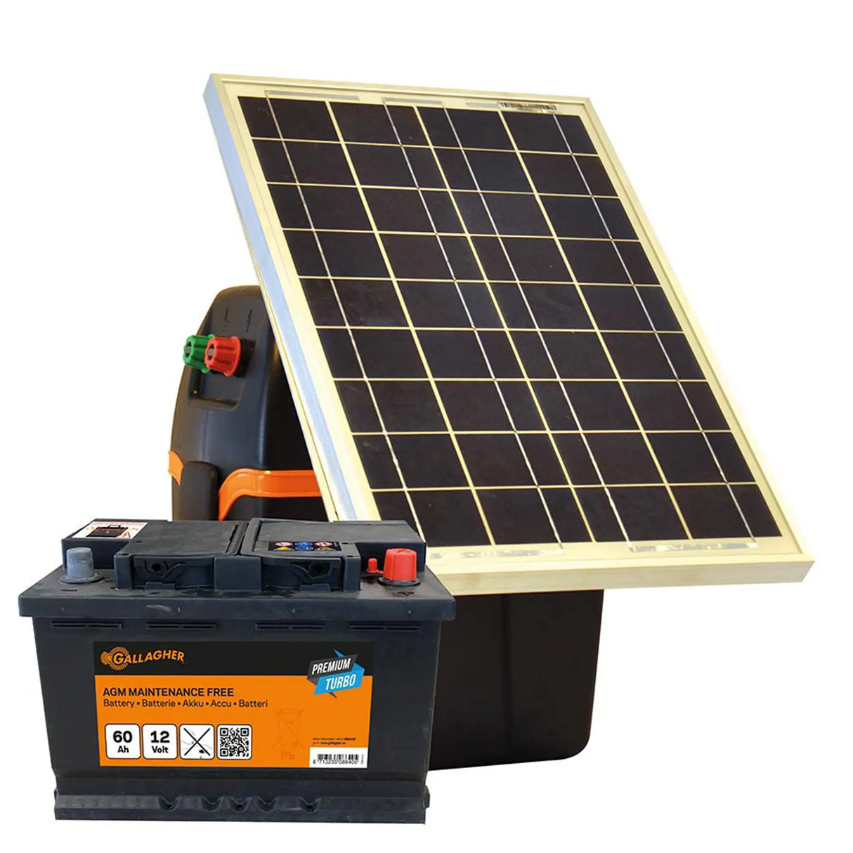 Gallagher S220 Electric Fence Device - Solar Panel & AGM Battery
