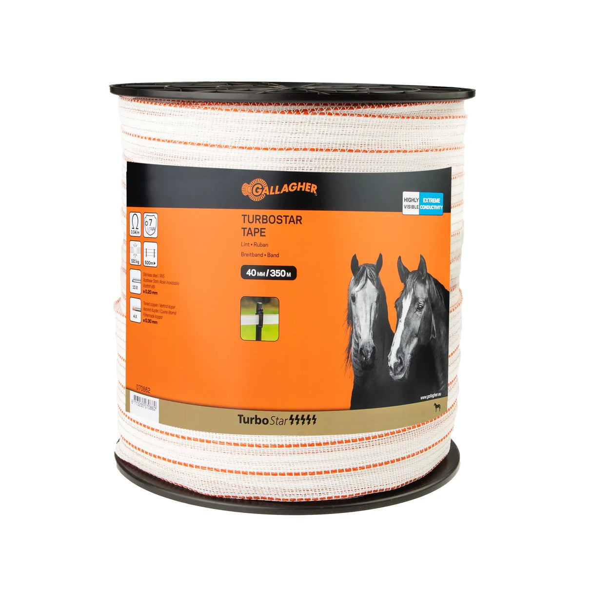 Gallagher TurboStar Flachband 40mm 350m - Überlegene Leitfähigkeit