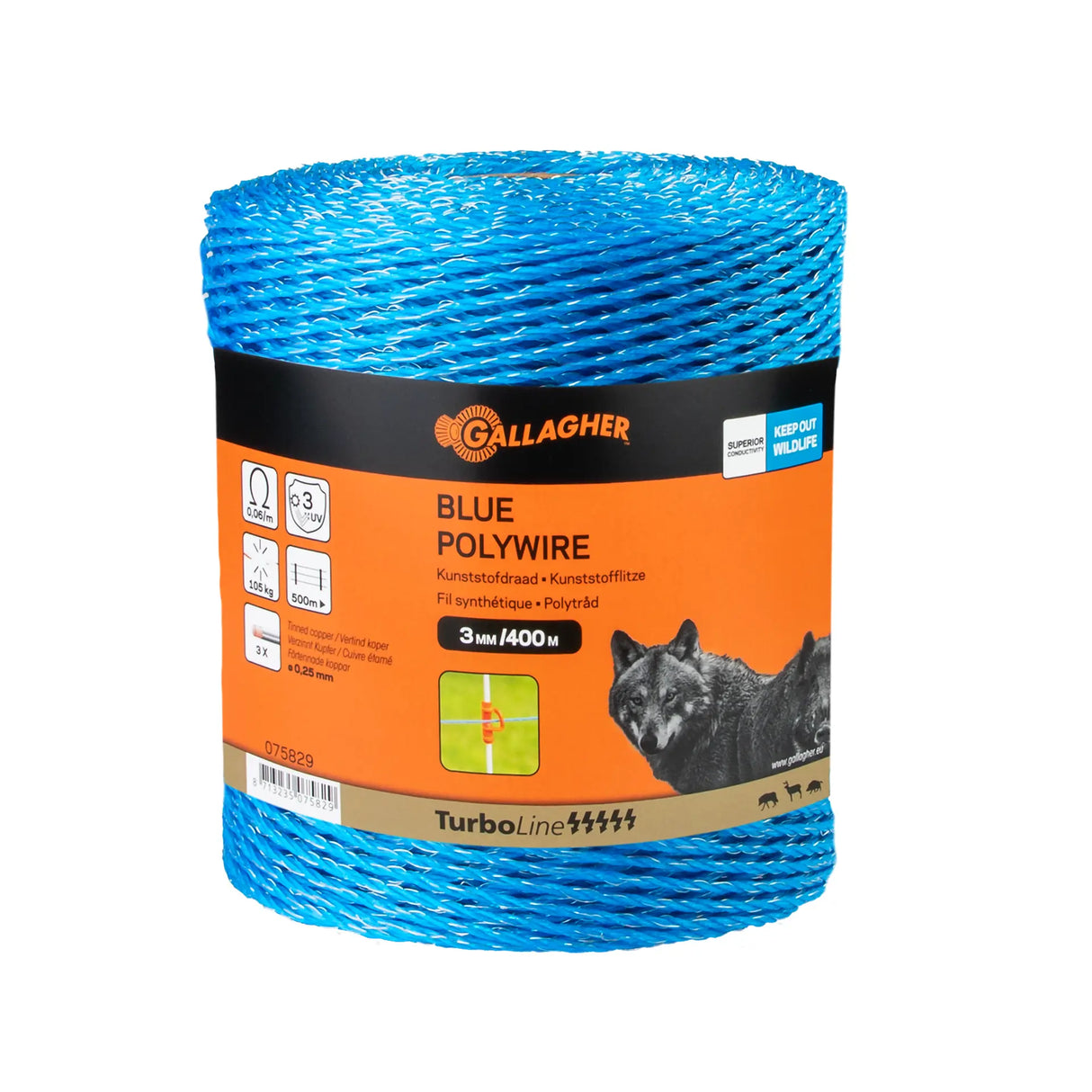 Gallagher TurboLine Plastic Wire - Blue 400m