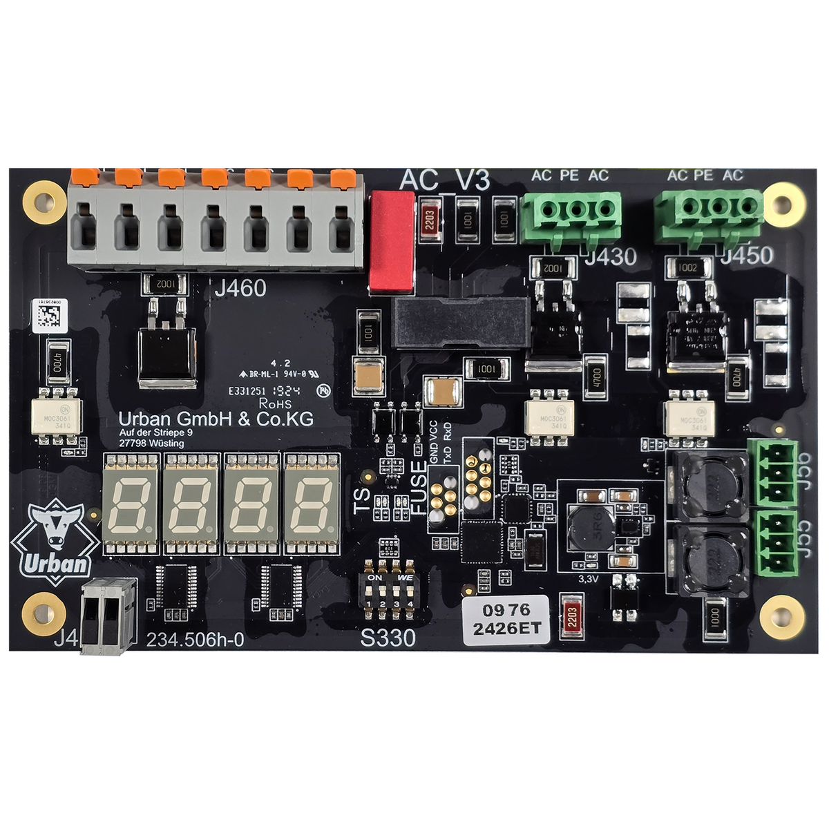 Carte de circuit imprimé AC_V3 - commande 230 V pour Urban MilkShuttle