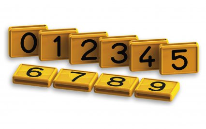 Zahlen Gelb-Schwarz