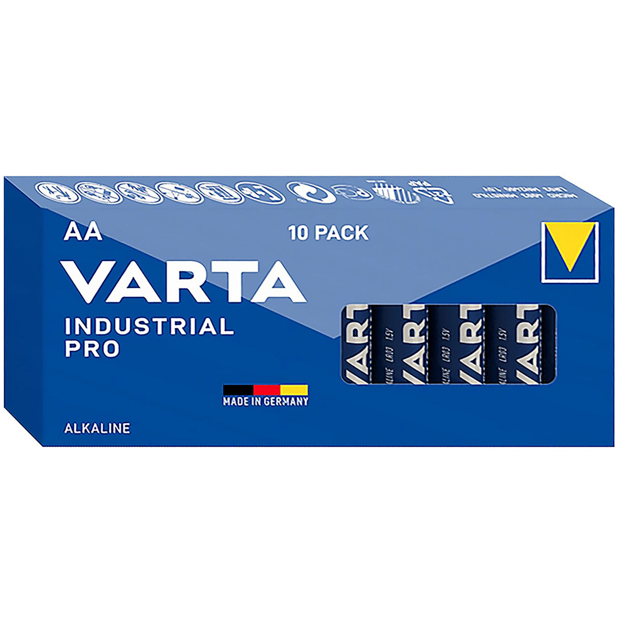 Varta Industri 1,5V Alkaline Batteri LR06/AA Æske 10 Stk