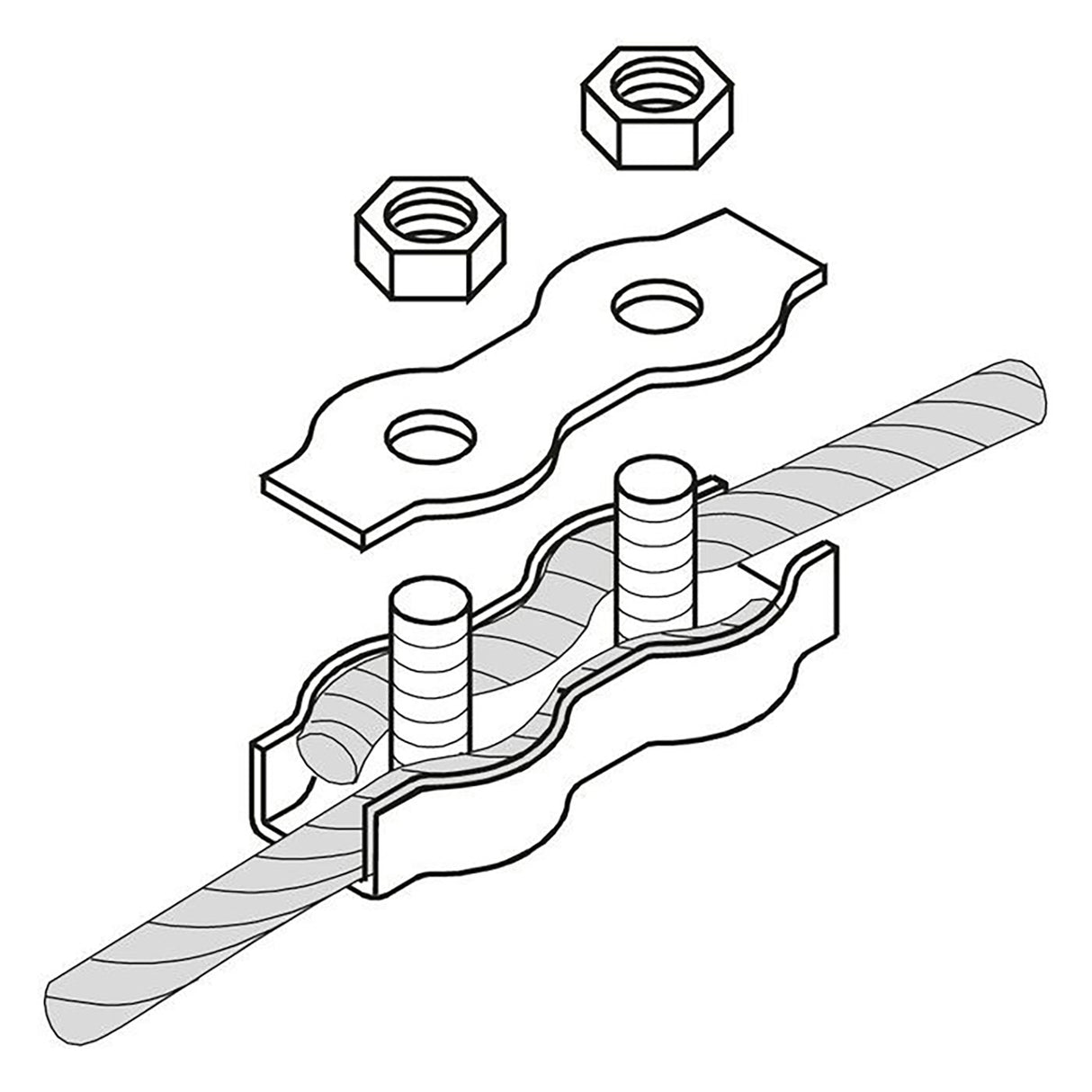 Connecteur de cordon Link galvanisé 4-6mm - 5 pièces