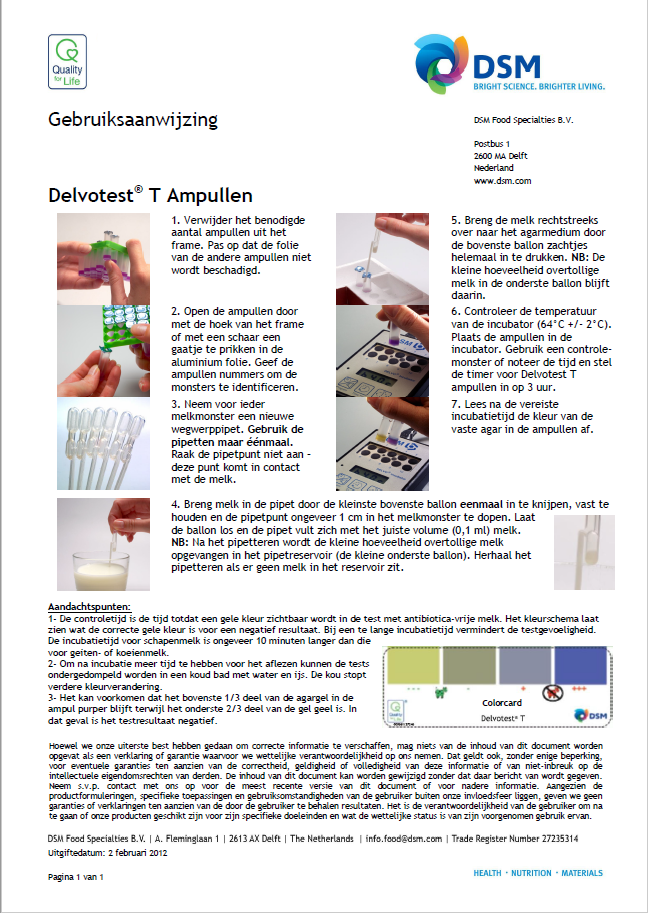 DelvoTest T milk test