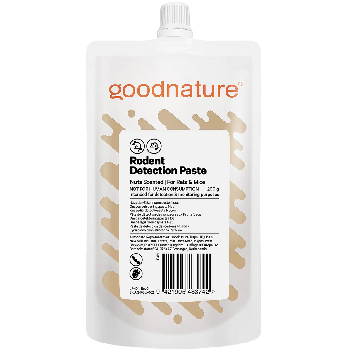 Goodnature Pasta do wykrywania gryzoni - Masło orzechowe (200 g)