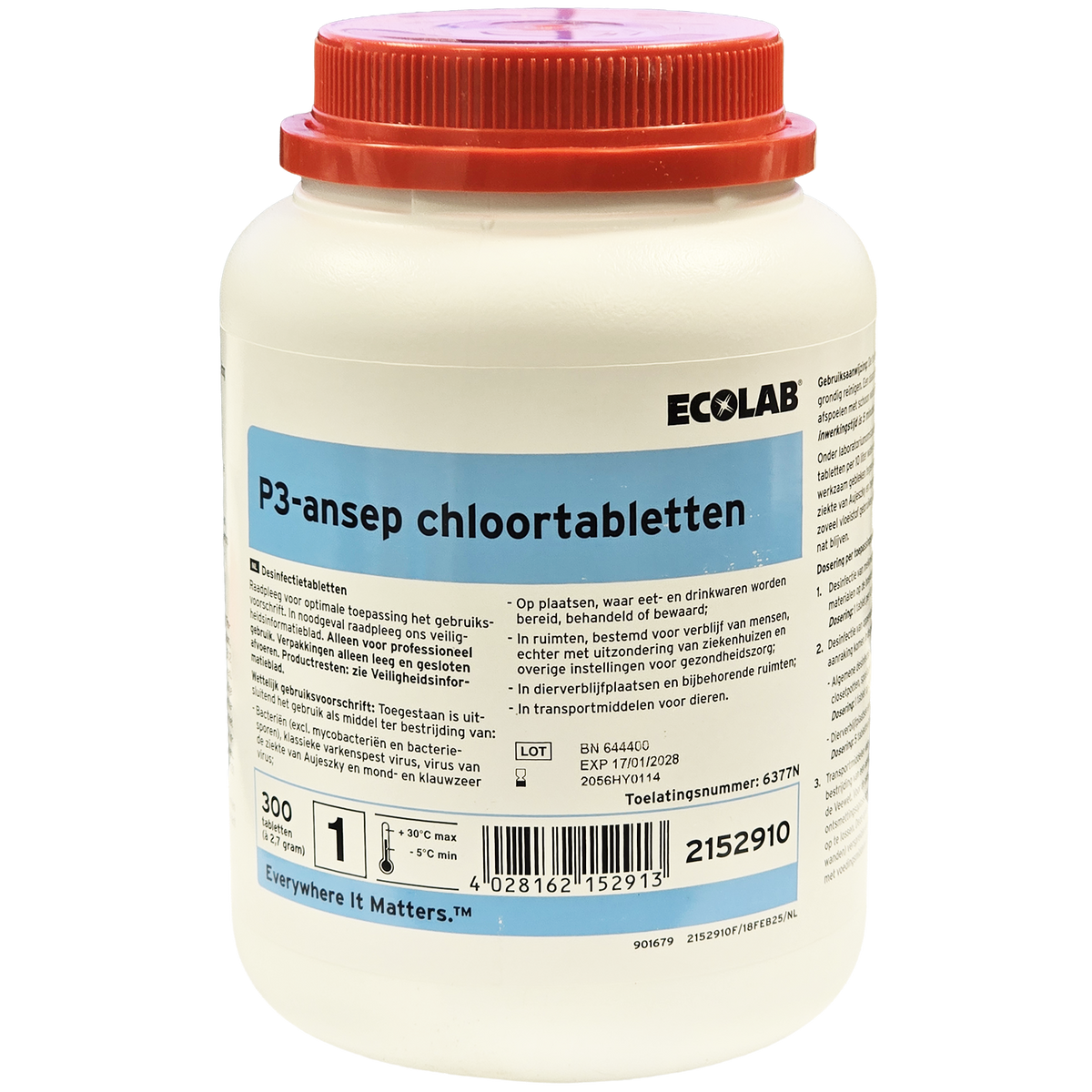 Ecolab Chlortabletten P3-ansep, 300 Stk.