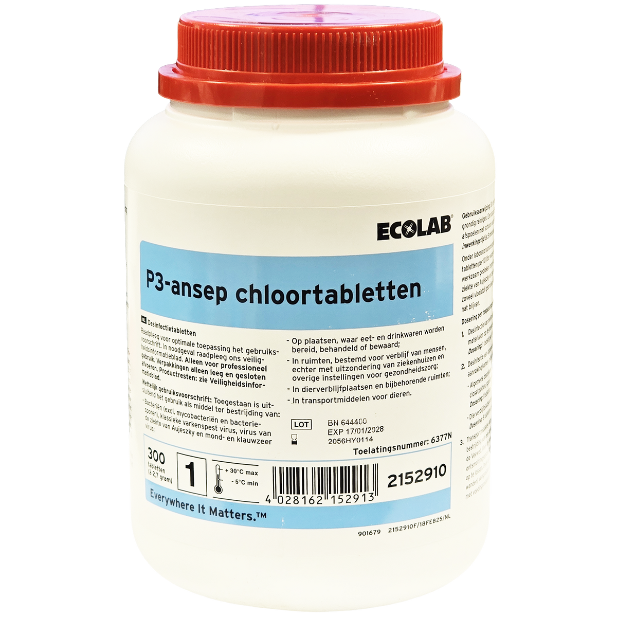 Ecolab Chlortabletten P3-ansep, 300 Stk.