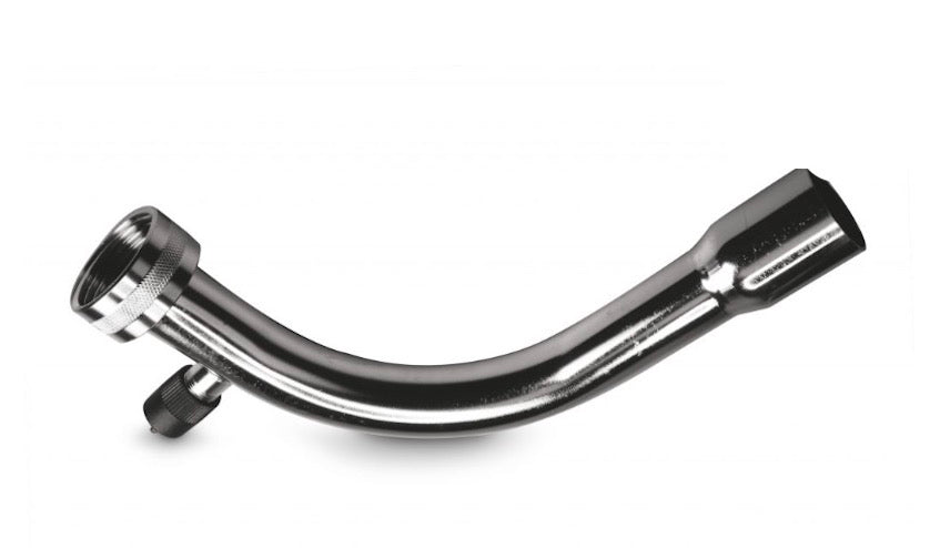 Stainless steel exhaust 90º 40/32mm with drain point