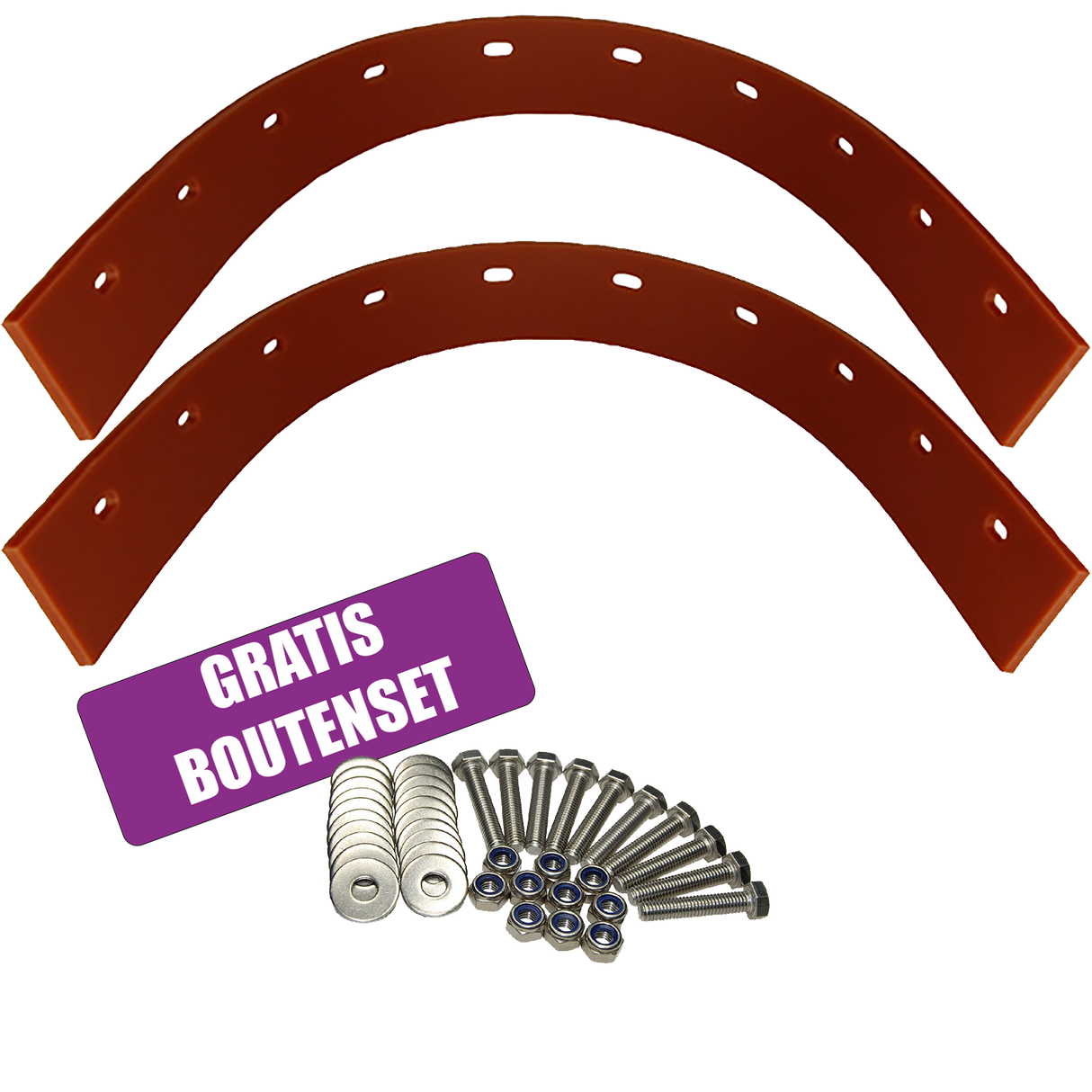 2x Vervangstrip geschikt voor Lely Discovery met gratis boutenset