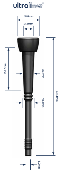 Tepelvoering Milkrite DL295U corr. 999295-01 DeLaval set 4 st.