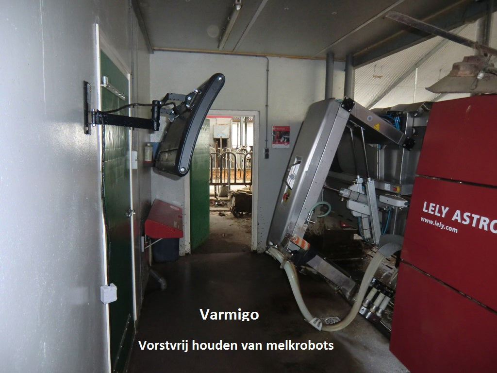 Varmigo infrared heating - Milking robot,  and Milking parlour