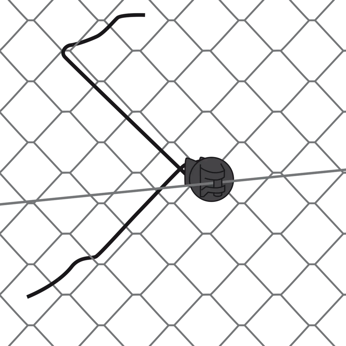 Gallagher Distance Isolator Mesh 30cm Black - Plastic Wire 
