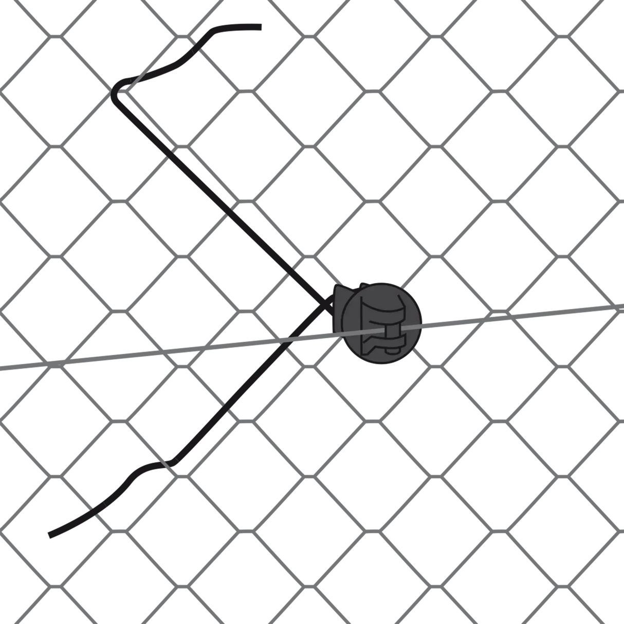 Gallagher Distance Isolator Mesh 30cm Black - Plastic Wire 