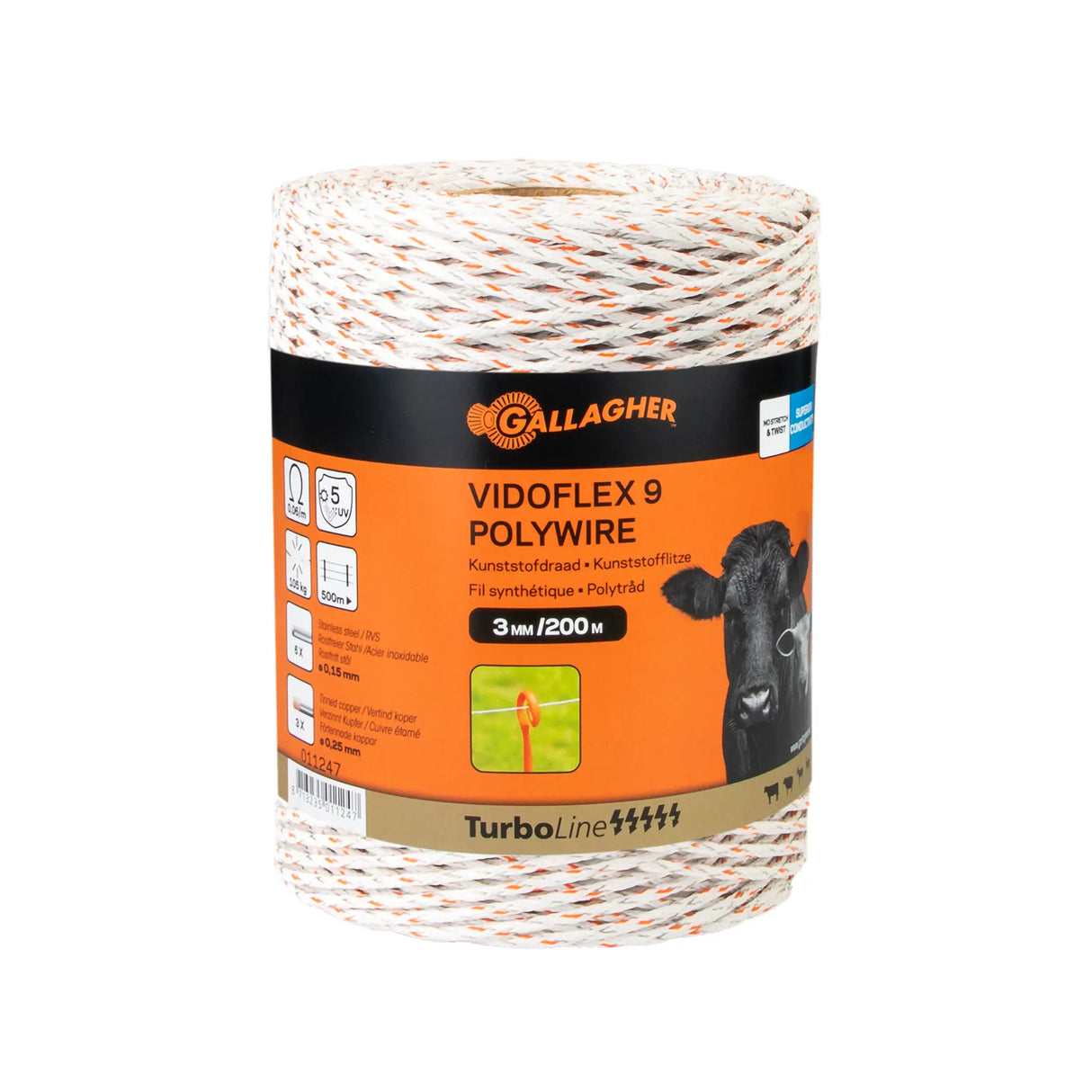 Gallagher Vidoflex 9 TurboLine Plus - Krachtige Geleiding