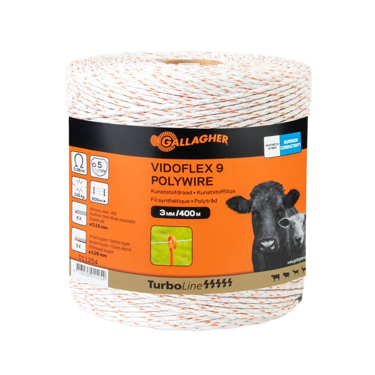Gallagher Vidoflex 9 TurboLine Plus - Uitstekende Geleiding