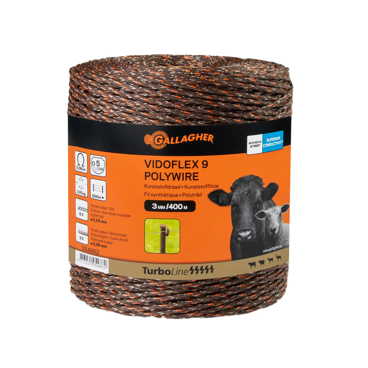 Gallagher Vidoflex 9 TurboLine Plus Terra - Betrouwbare Geleiding