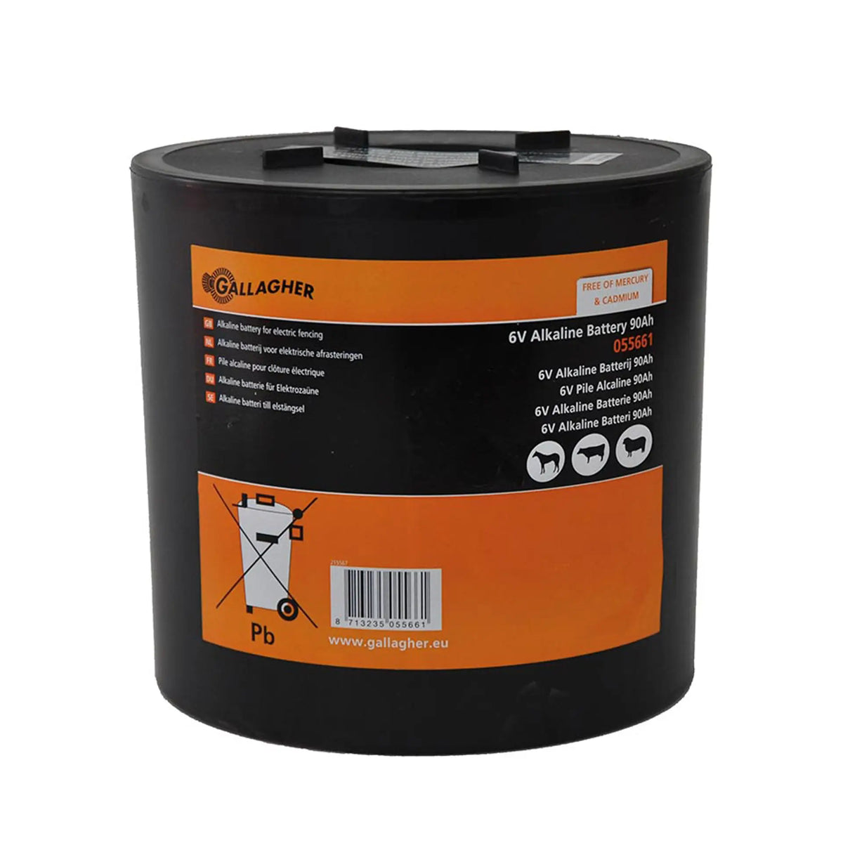 Gallagher Runde Alkaline 6V/90Ah - Umweltfreundlich 