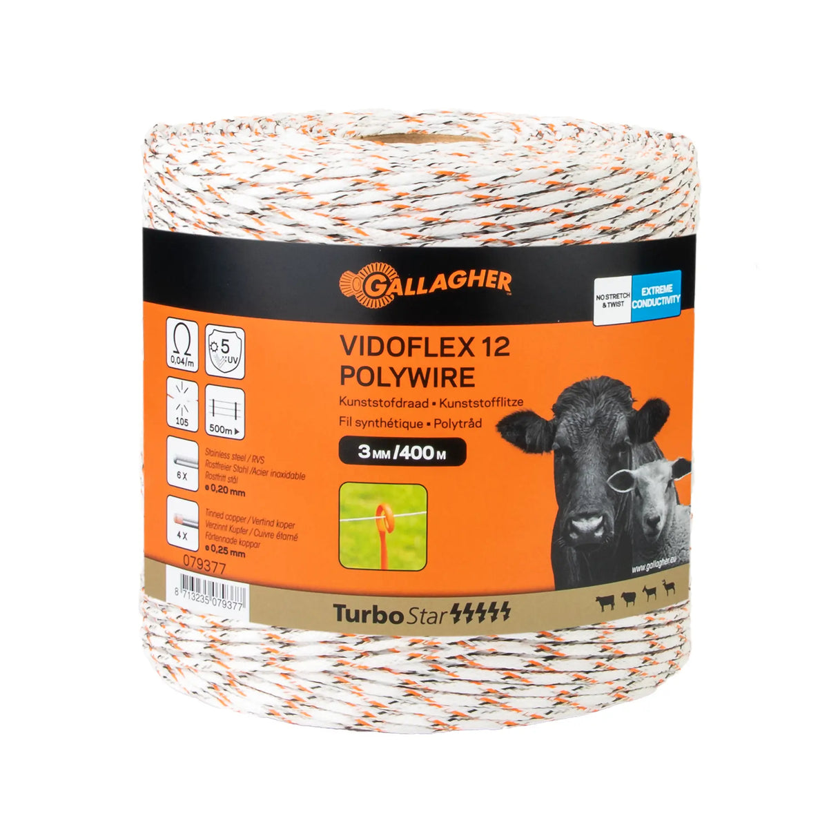 Gallagher Vidoflex 12 TurboLine Plus - Superieure Geleiding