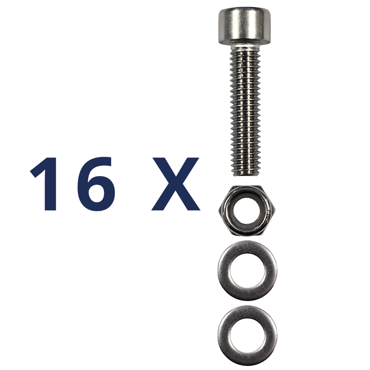 Set of bolts, nuts and washers t.b.v. brush frame 253028