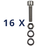 Set of bolts, nuts and washers t.b.v. brush frame 253028
