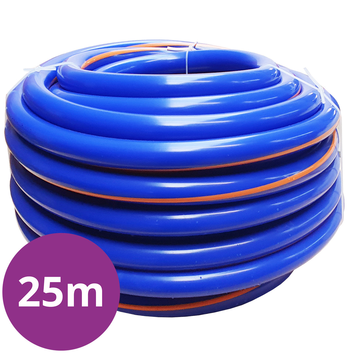 Milk hose silicone 16x27 mm blue with orange stripe corr. DeLaval 908423-80 *ROLL 25 meters*