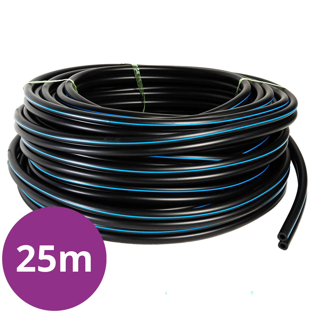 Pulsationsslang Gummi Dubbel 7,6 x 13,2mm Blue Stripe *RULL 25 meter