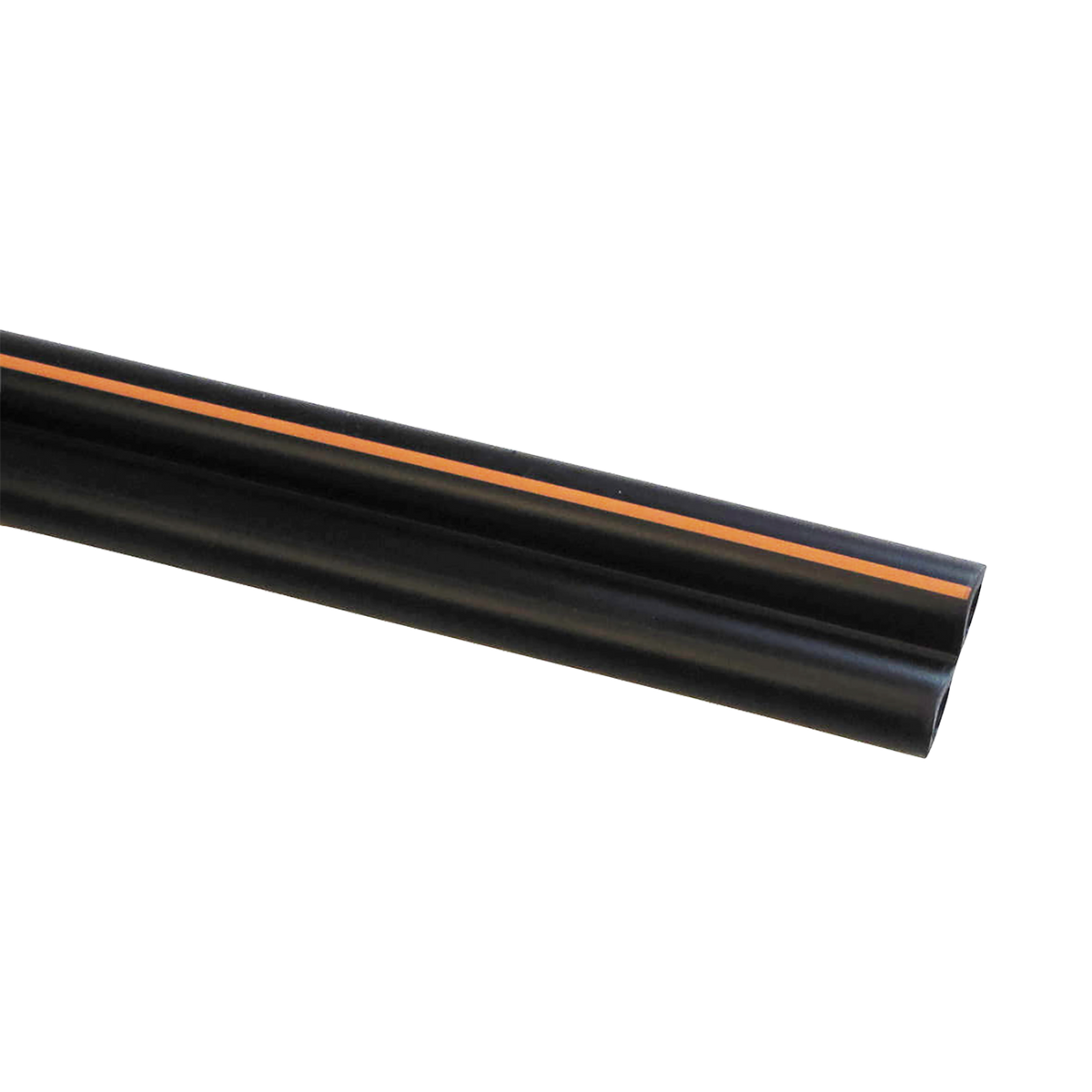 Pulsationsslange Gummi Dobbelt 7,6 x 13,2mm Orange Stribe