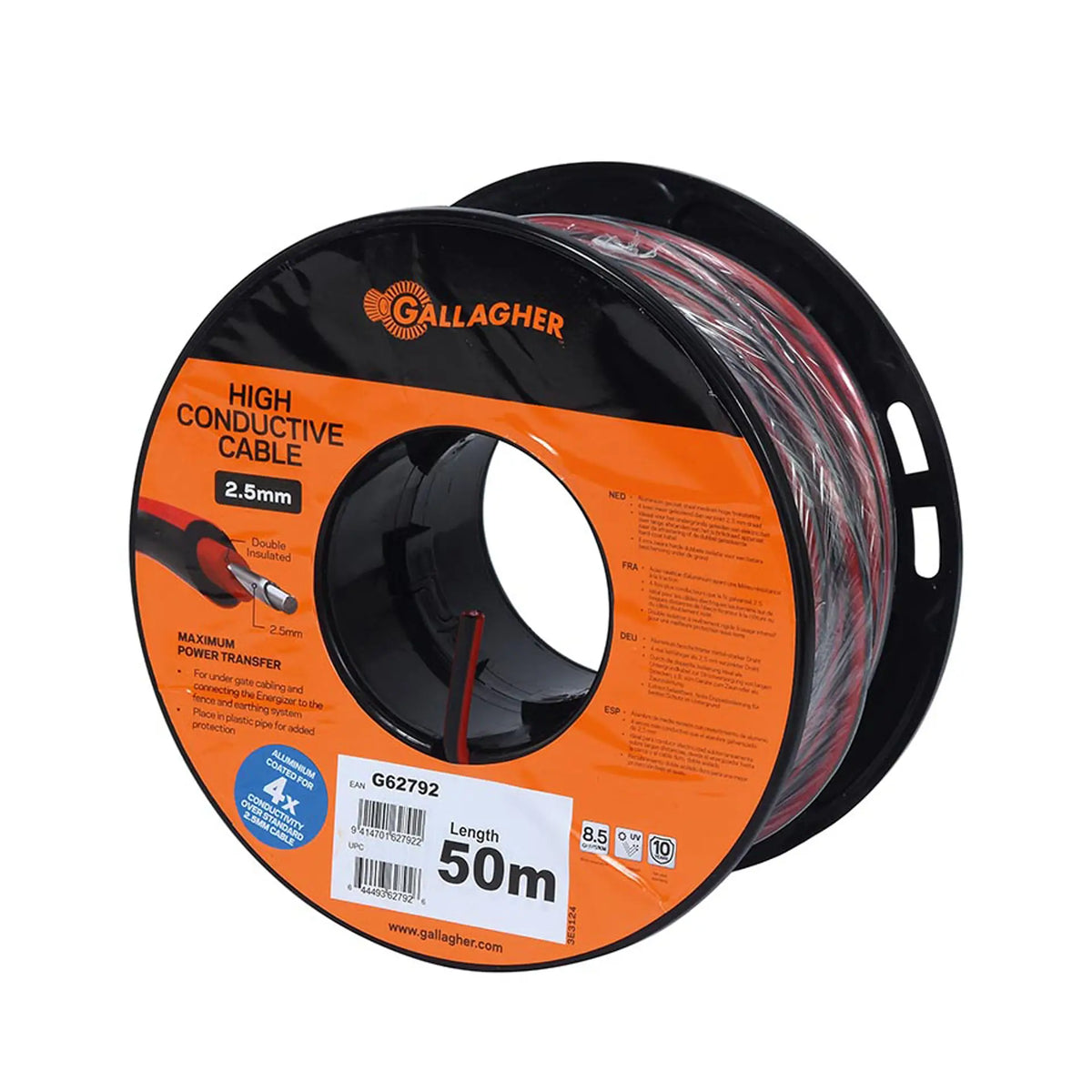 Gallagher Erdkabel XL Rot 2,5mm - 50m 