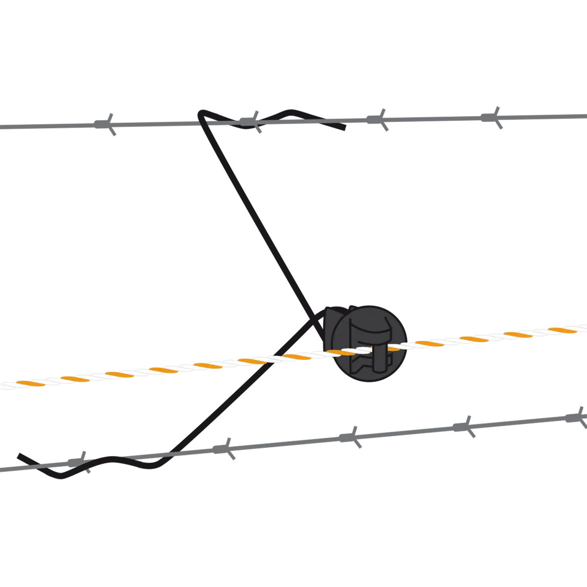 Gallagher Distance Insulator Wire 30cm Black - Plastic Wire 