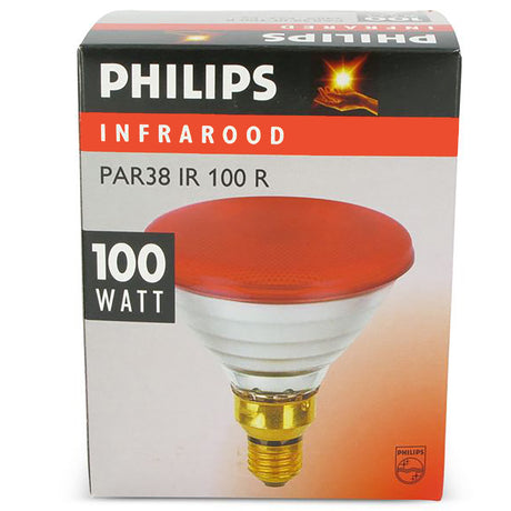 Philips lämpölamppu punainen valo 100 wattia