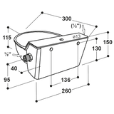 Drinking trough Model 130P with float