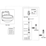 Drinking trough Model 1120 with stainless steel valve 1-2" Suevia