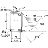 Drinking trough Model 1120 with stainless steel valve 1-2" Suevia