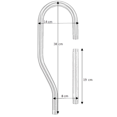 Suevia Ringleiding Aansluitset 1/2" Inox T.b.v. 12P, 25R, 1200