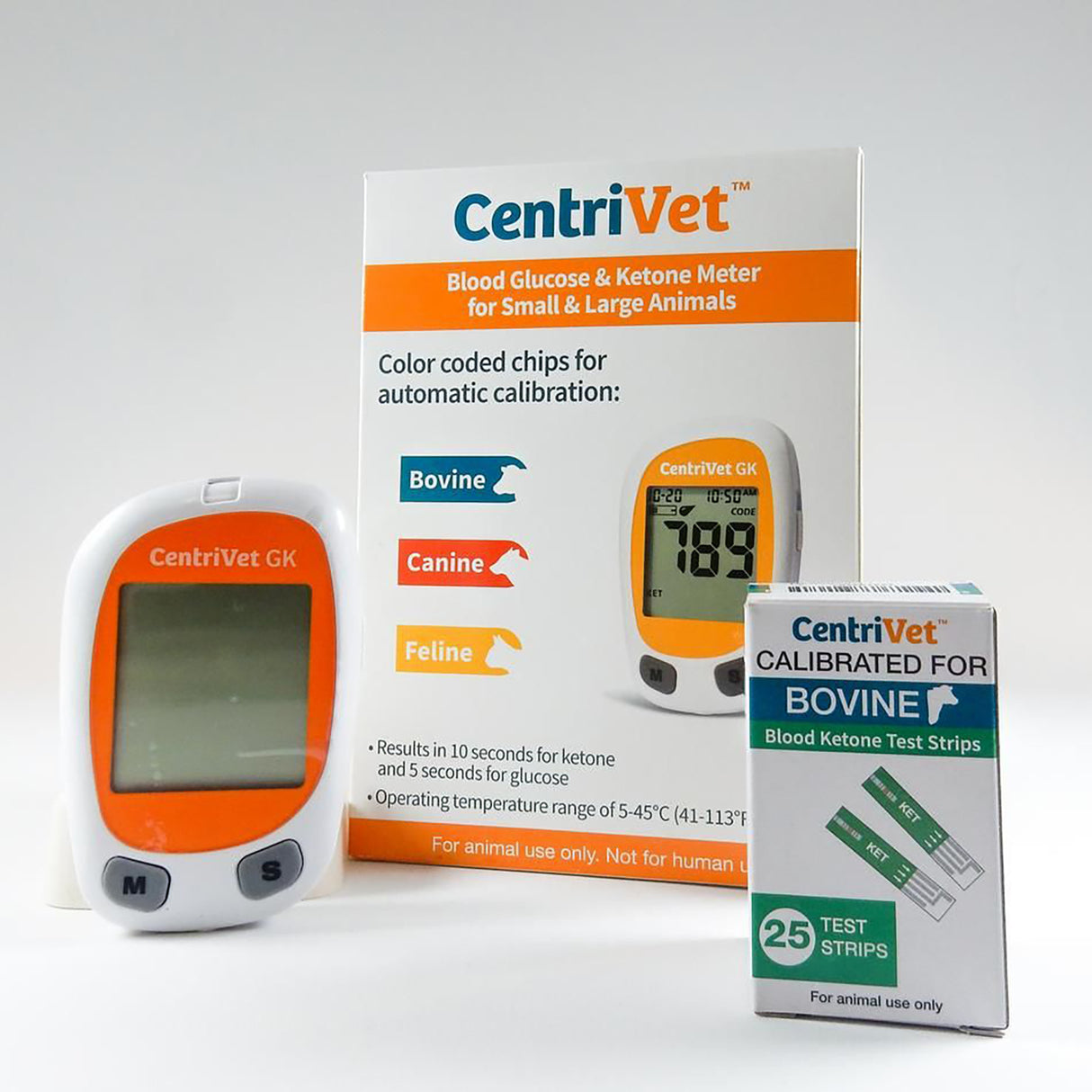 Comprobador digital de glucosa y cetosa CentriVet