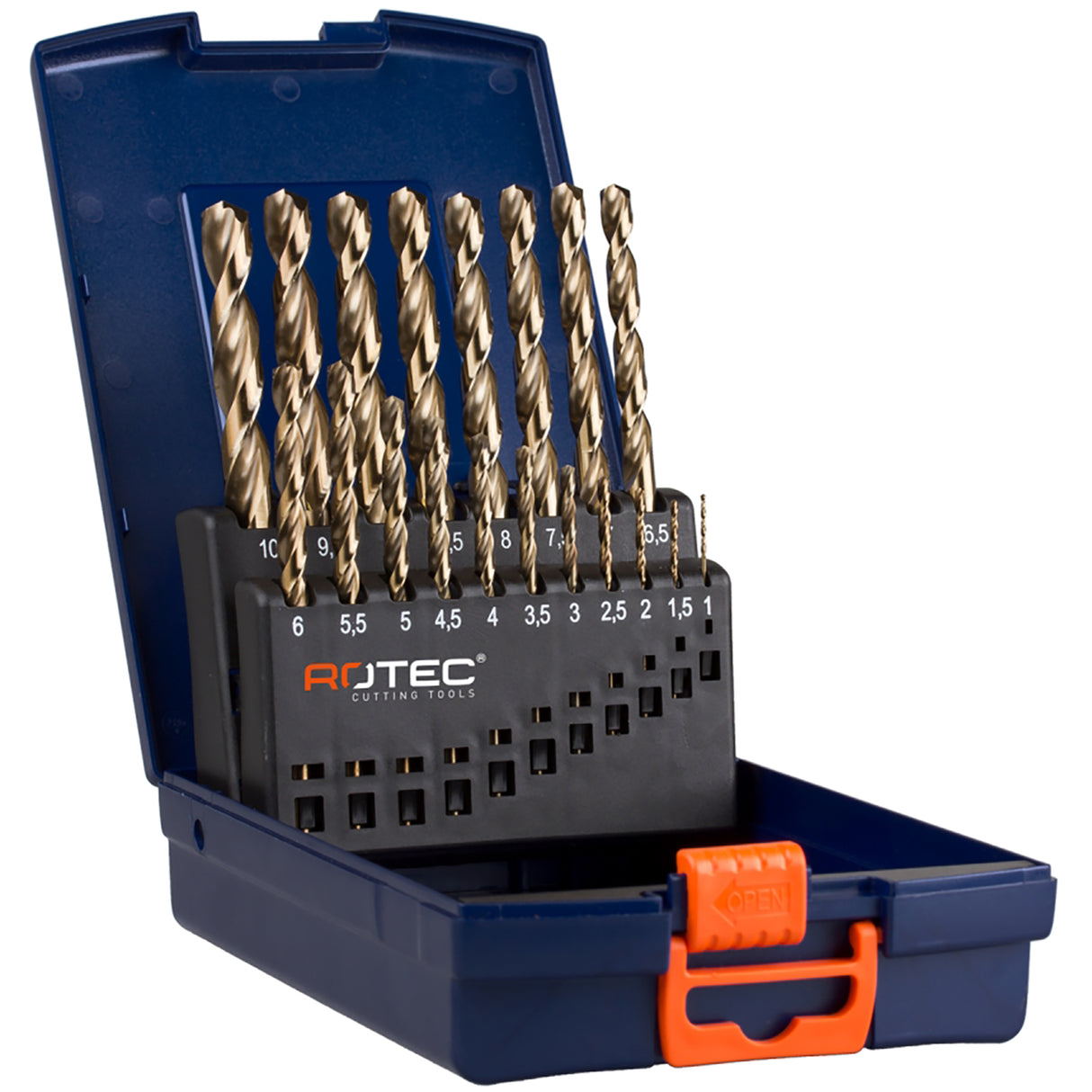 HSS-Co Twist Drill Set 19 Piece GOLD-LINE