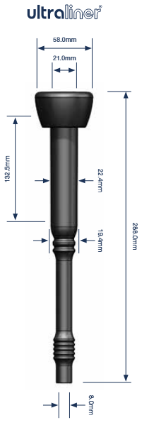 Tepelvoering Milkrite DL178U corr. 928178-01 DeLaval set 4 st.