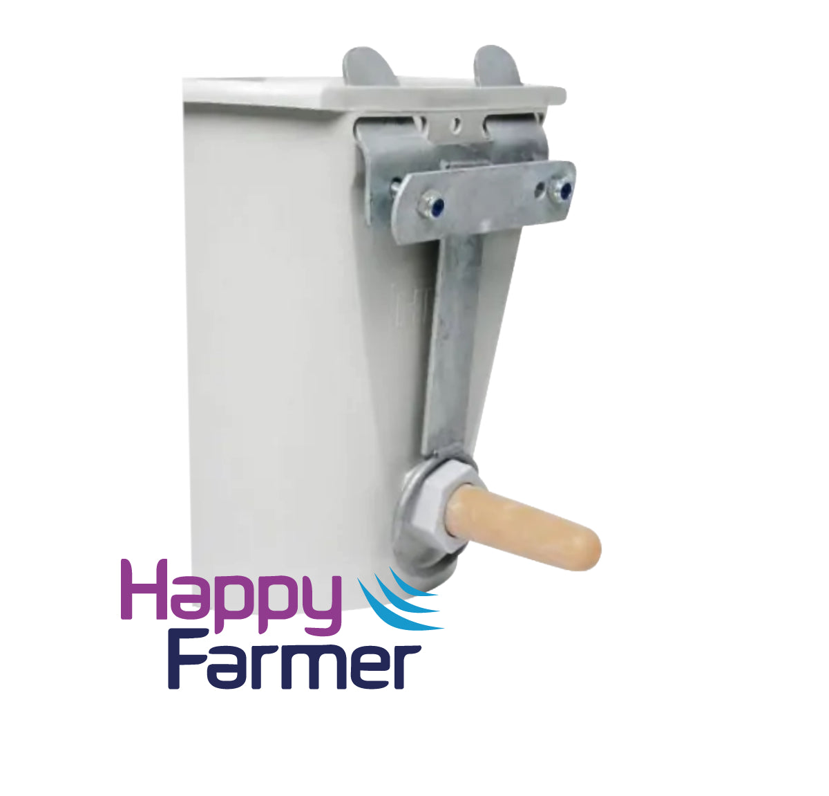 Sear bucket suspension bracket for fencing calf box