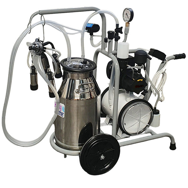 Portable milking machine Oil lubricated with moisture absorber KOE